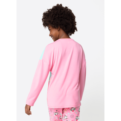 Pijama Manga Longa Viscolycra Menina Teen Vaca Chocolate