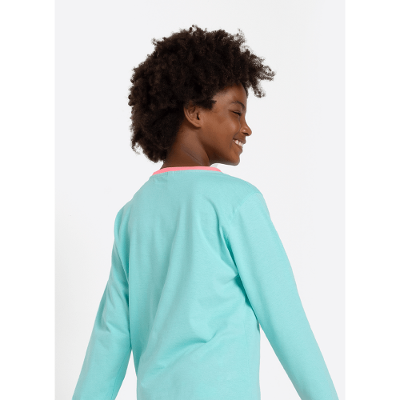 Pijama Manga Longa Algodão Menina Teen Raposa Confeiteira