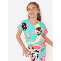 Camisola Manga Curta Viscolycra Menina Teen Vaca Chocolate - 2