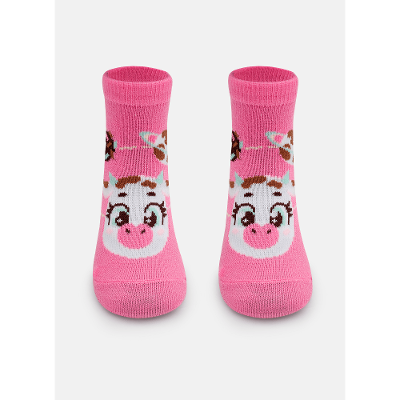 Meia Soquete Bebê Menina Vaca Chocolate
