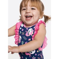 Maiô Com Proteção Solar Bebê Menina Unicórnio Encantado - 2
