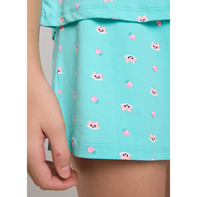 Pijama Regata Microfibra Menina Teen Raposa Confeiteira