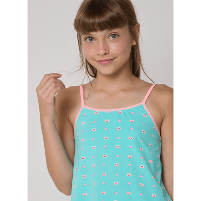 Pijama Regata Microfibra Menina Teen Raposa Confeiteira