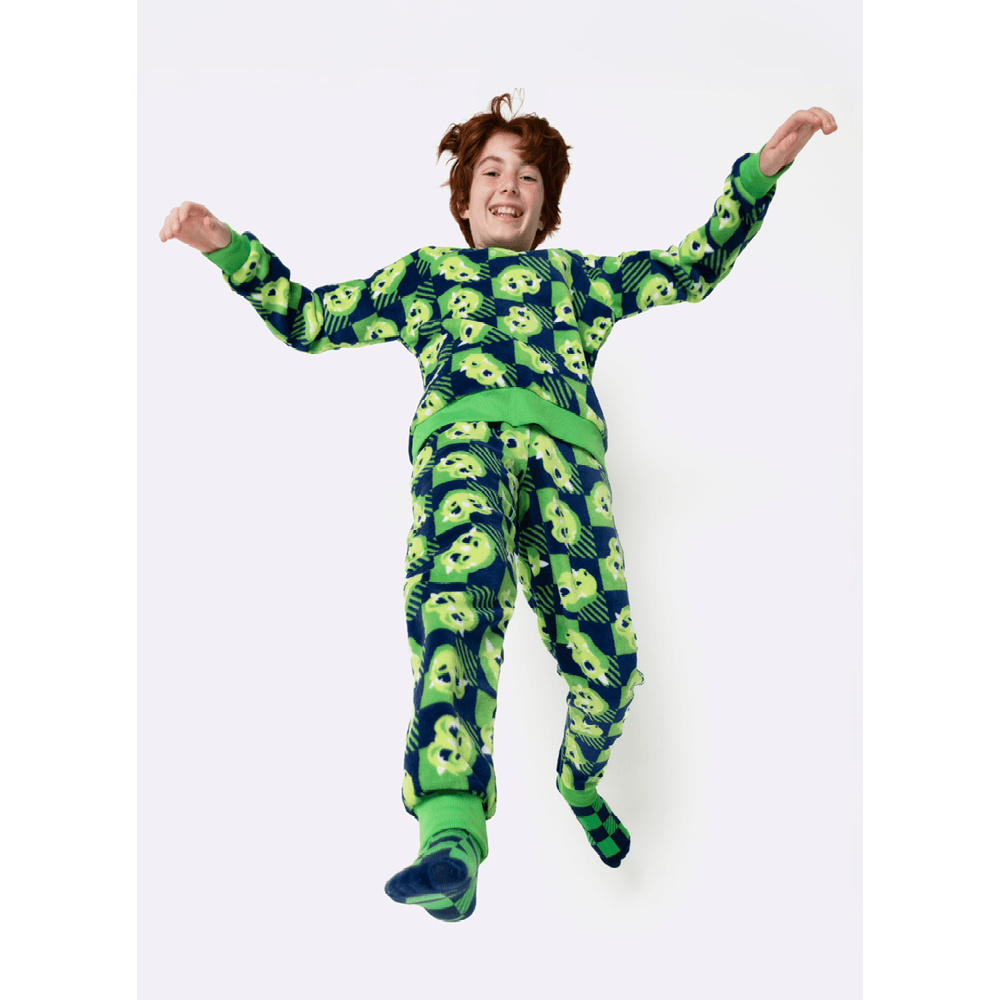 Pijama Manga Longa Soft Menino Teen Dragão Camping - 1