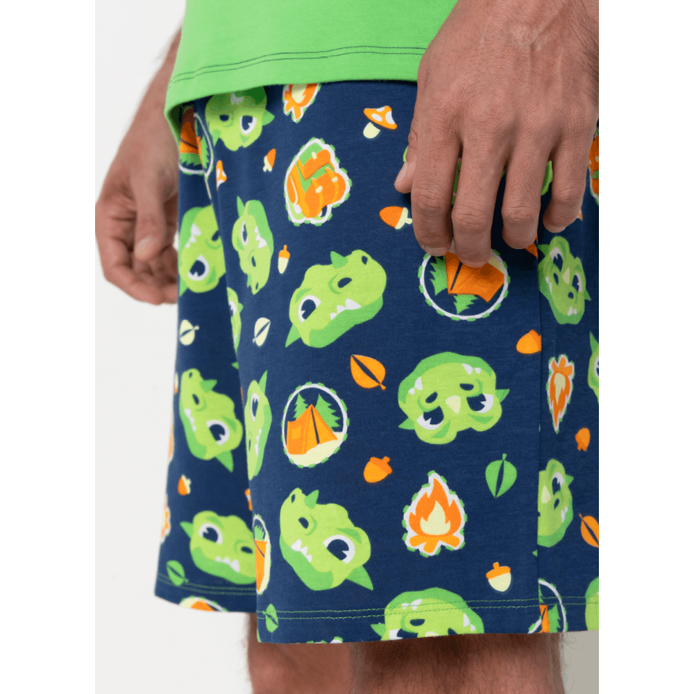 Pijama Manga Curta Algodão Masculino Dragão Camping - 4