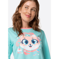 Pijama Manga Longa Algodão Feminino Raposa Confeiteira - 3