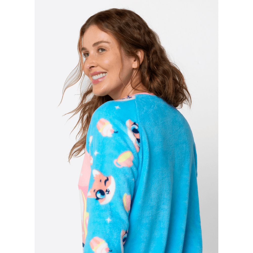 Pijama Manga Longa Soft Feminino Raposa Confeiteira - 4