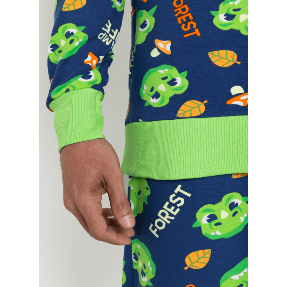 Pijama Manga Longa Ultra Visco Masculino Dragão Camping - 4