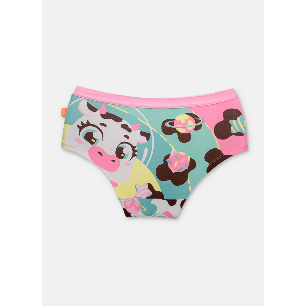 Calcinha Caleçon Algodão Feminina Vaca Chocolate - 2