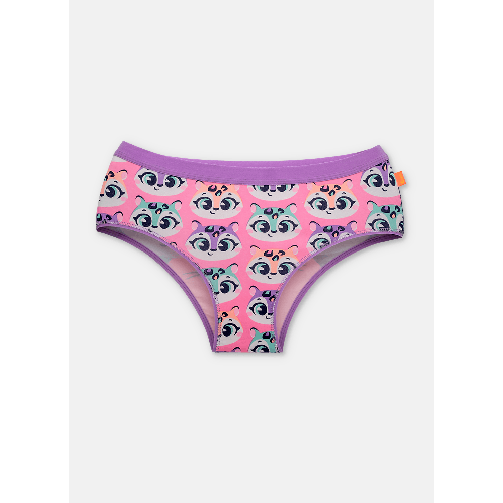 Calcinha Boneca Algodão Feminina Onça - 1