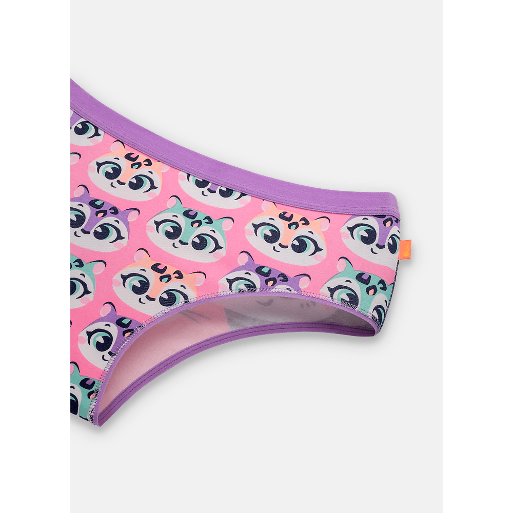 Calcinha Boneca Algodão Feminina Onça - 3