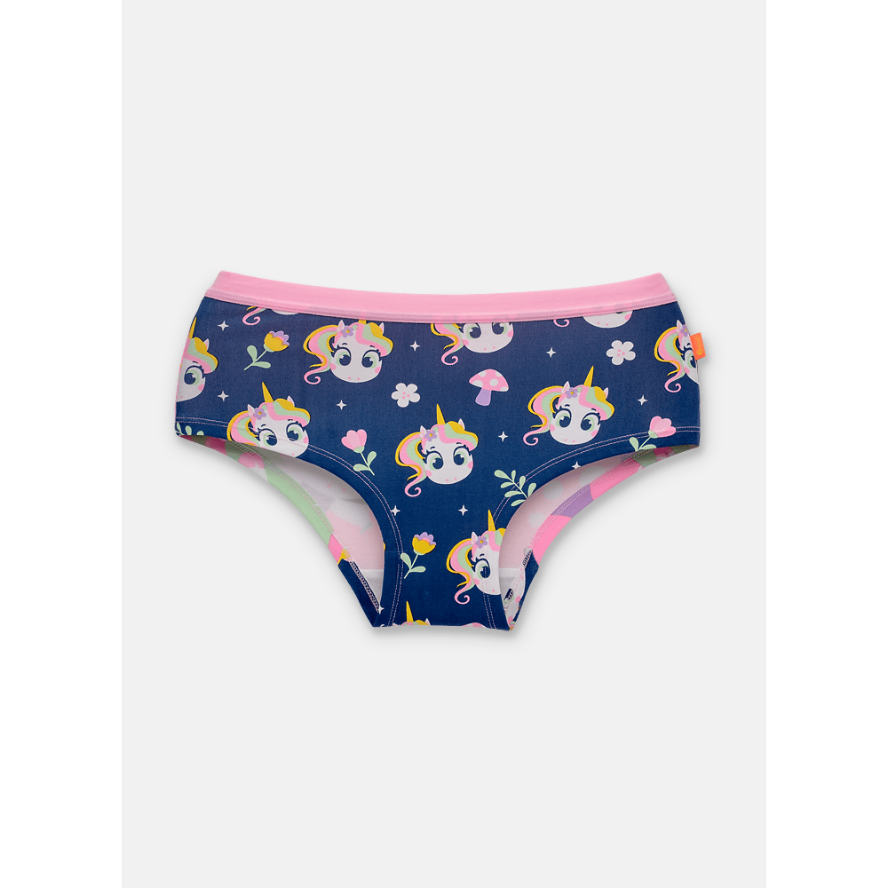 Calcinha Caleçon Algodão Feminina Unicórnio Encantado - 1