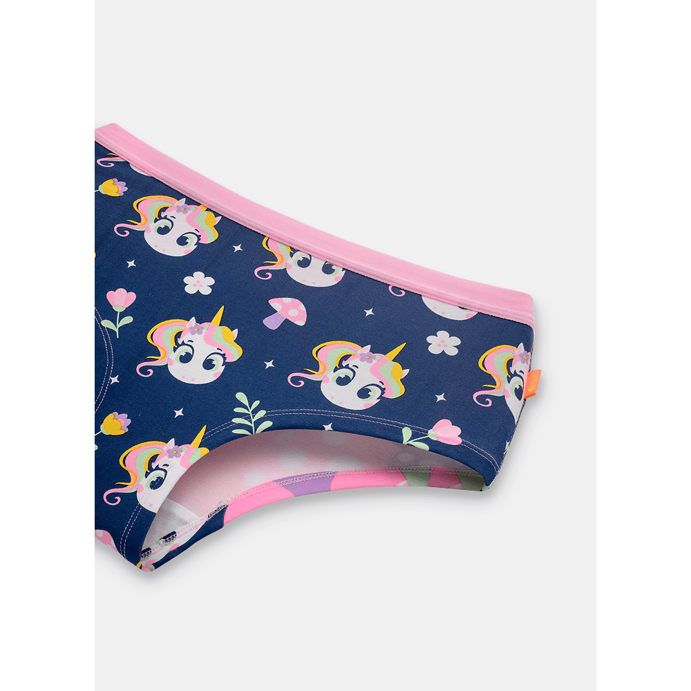 Calcinha Caleçon Algodão Feminina Unicórnio Encantado - 3