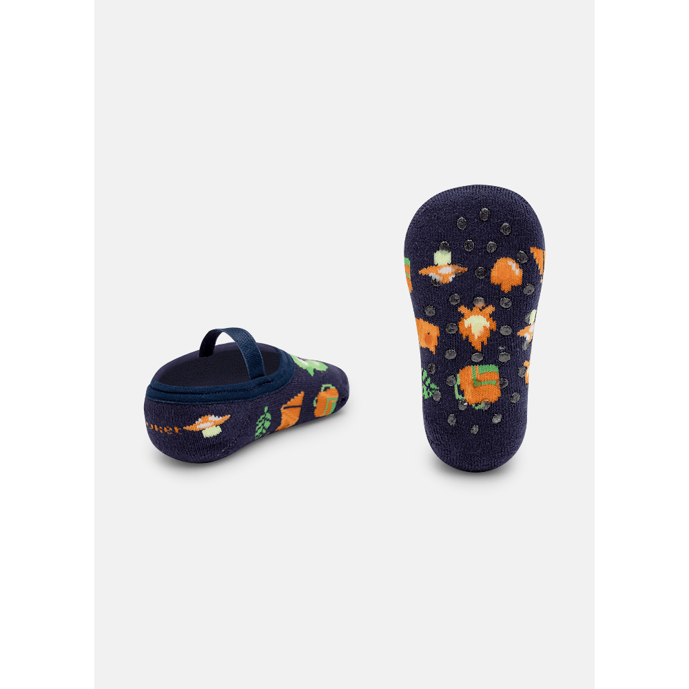 Meia Sapatilha Antiderrapante Bebê Menino Dragão Camping - 2