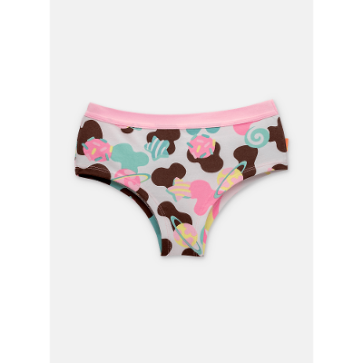 Calcinha Caleçon Menina Teen Vaca Chocolate