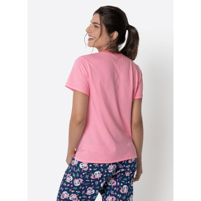 Pijama Manga Curta Feminino Unicórnio Encantado