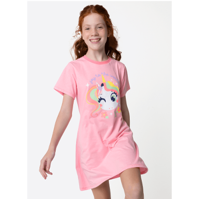 Camisola Manga Curta Menina Teen Unicórnio Encantado