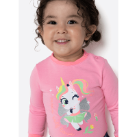 Pijama Manga Longa Viscolycra Bebê Menina Unicórnio Encantado - 2