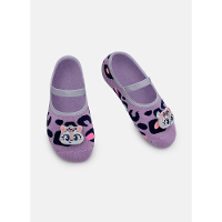 Meia Sapatilha Antiderrapante Feminina Aplique com LED Onça - 1