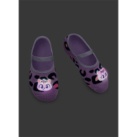 Meia Sapatilha Antiderrapante Feminina Aplique com LED Onça - 3