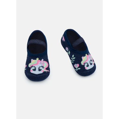 Meia Sapatilha Antiderrapante Bebê Menina Unicórnio Encantado