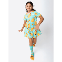 Camisola Manga Curta Algodão Menina Capivara Vibes - 1