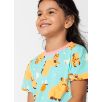 Camisola Manga Curta Algodão Menina Capivara Vibes - 2