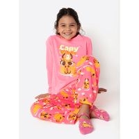 Pijama Manga Longa Algodão Menina Capivara Vibes - 3
