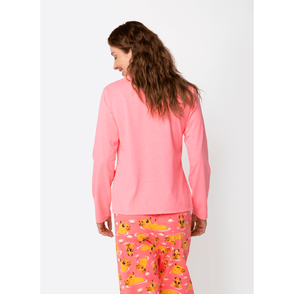 Pijama Manga Longa Feminino Capivara Vibes - 4