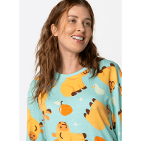 Pijama Manga Longa Ultra Visco Unissex Adulto Capivara Vibes - 3