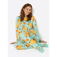 Pijama Manga Longa Ultra Visco Unissex Adulto Capivara Vibes - 7