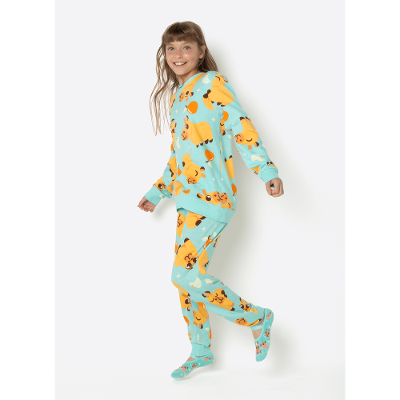Pijama Manga Longa Ultra Visco Unissex Teen Capivara Vibes