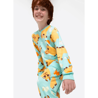 Pijama Manga Longa Ultra Visco Unissex Teen Capivara Vibes