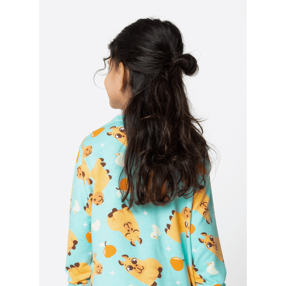 Pijama Manga Longa Ultra Visco Unissex Kids Capivara Vibes - 7