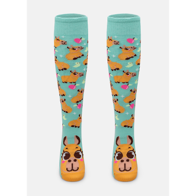 Meia Cano 3/4 Feminina Capivara Vibes