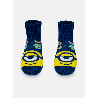 Meia Botinha Antiderrapante Unissex Kids Minions