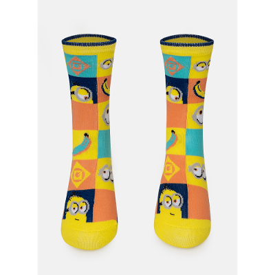 Meia Cano Longo Unissex Kids Minions
