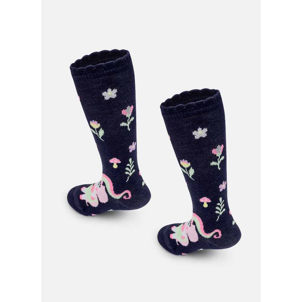 Meia Cano 3/4 Bebê Menina Unicórnio Encantado - 3