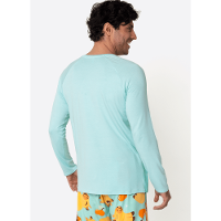 Pijama Manga Longa Viscolycra Masculino Capivara Vibes - 3