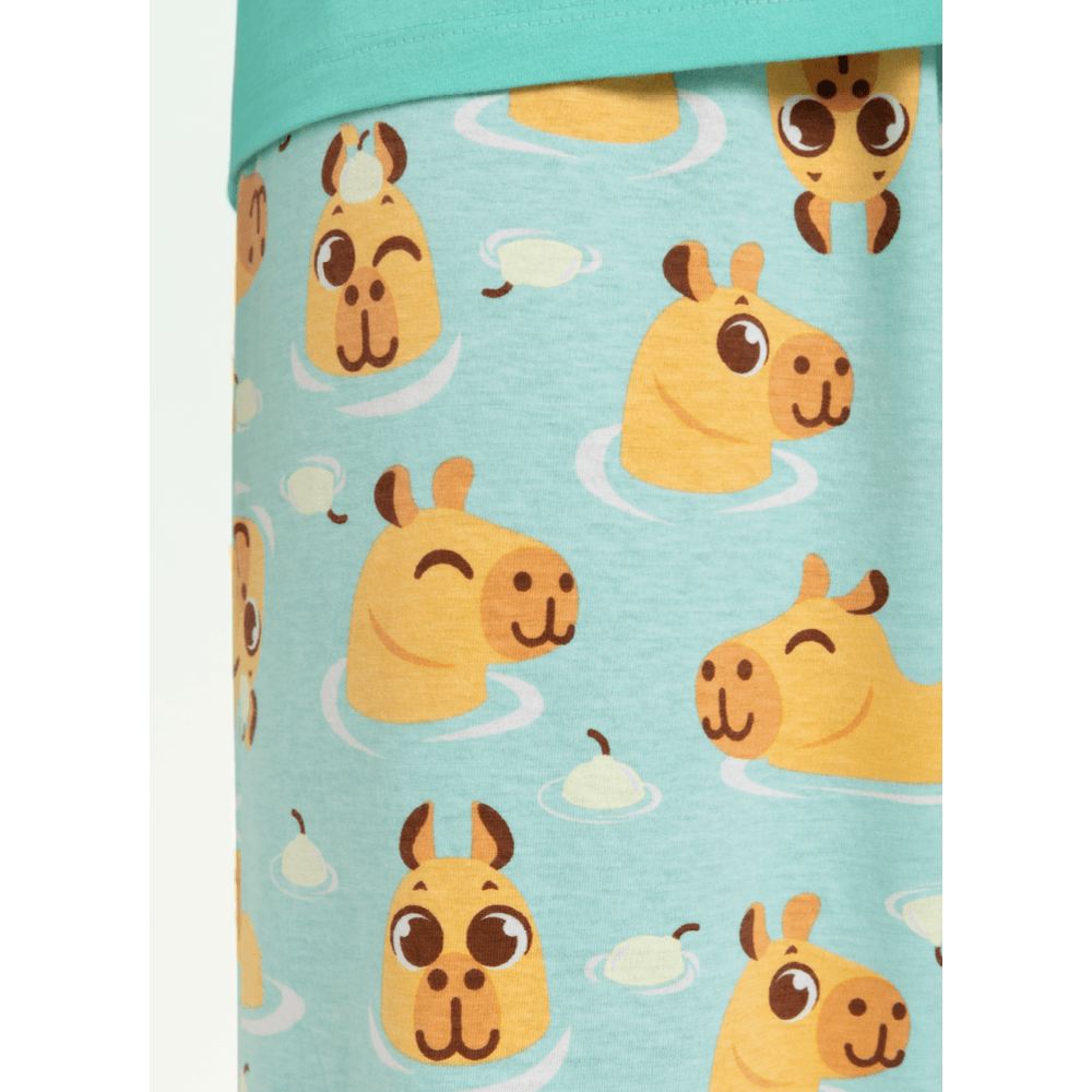 Pijama Manga Longa Algodão Masculino Capivara Vibes - 4