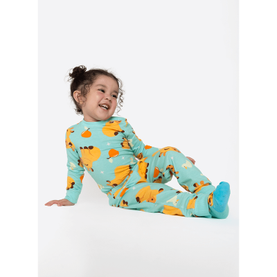 Pijama Manga Longa Viscolycra Bebê Unissex Capivara Vibes
