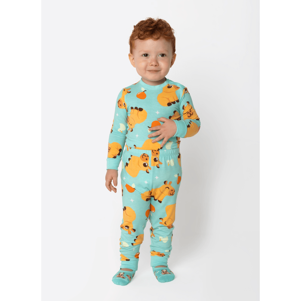 Pijama Manga Longa Viscolycra Bebê Unissex Capivara Vibes - 4