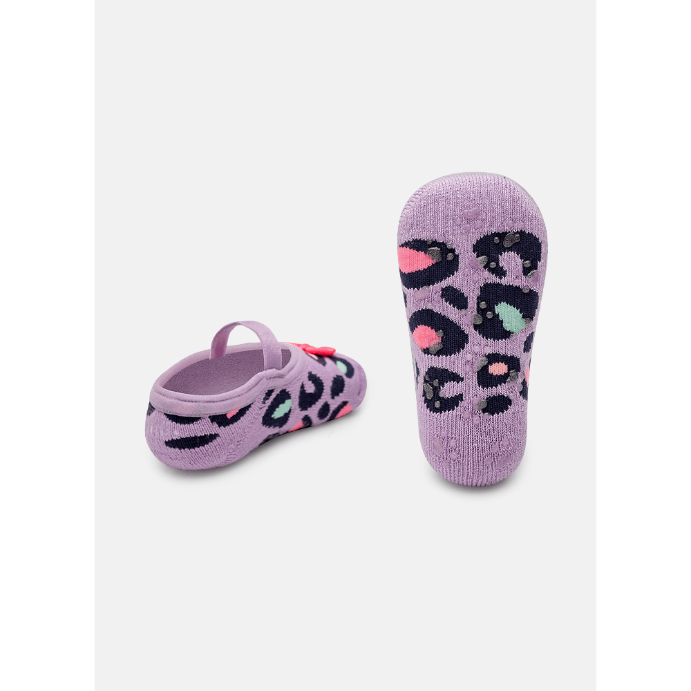 Meia Sapatilha Antiderrapante Bebê Menina Onça - 2