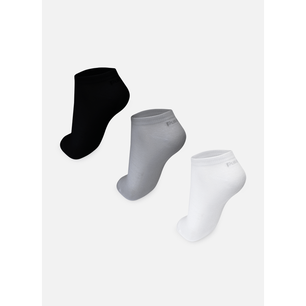 Kit com 3 Meias Sapatilha Unissex Adulto Lisa - 2