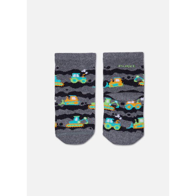 Meia Soquete Bebê Menino Tratores