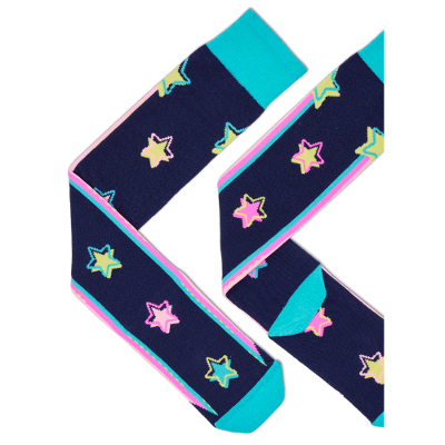Meia Cano 3/4 Feminina Estrelas
