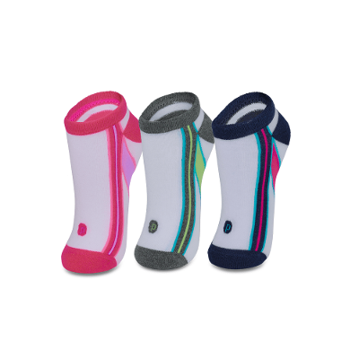 Kit com 3 Meias Feminina Esportiva