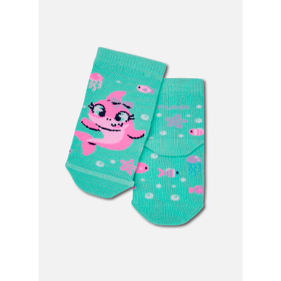 Meia Soquete Bebê Menina Tubarão