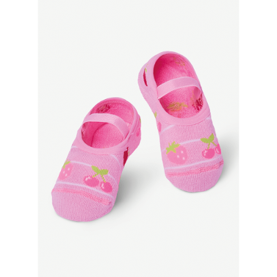 Meia Sapatilha Antiderrapante Bebê Menina Frutas