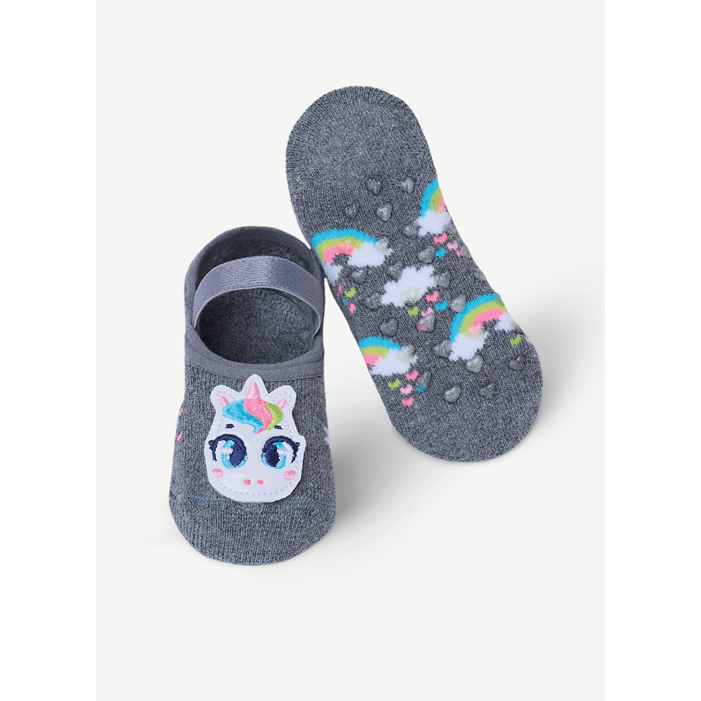 Meia Sapatilha Bebê Menina Unicórnio Nuvens - 1